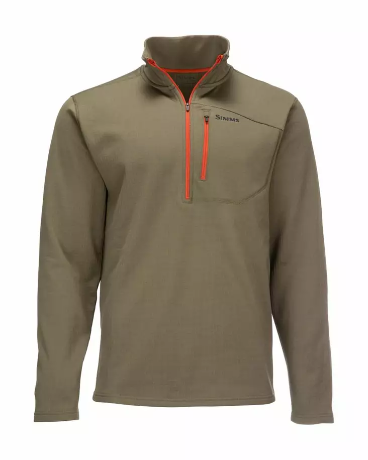 Simms Thermal 1/4 Zip Top Dark Stone - Undertrøyer - 694264555439 - 2