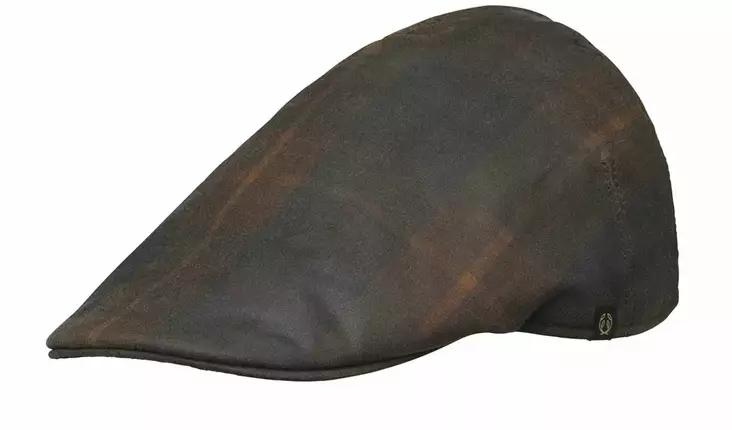 Chevalier Torre Waxed Cotton Sixpence Cap Hunter Brown Checked - Jegerens hodeplagg - 808491158459 - 1