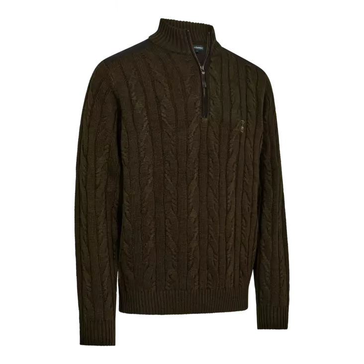 Deerhunter Randall Half-Zip Knit Art Green - Jegertrøyer - 5702827237939 - 1