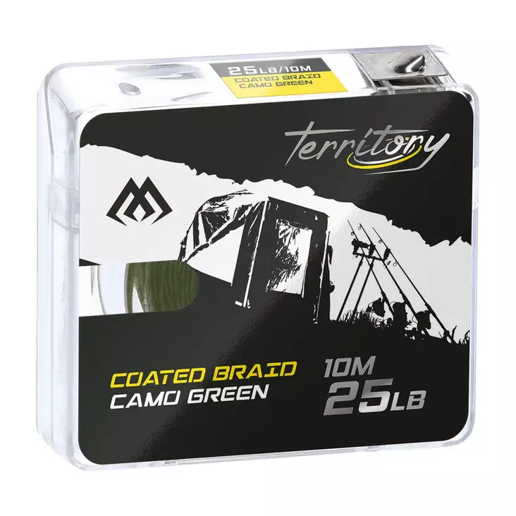 Mikado Coated Braid 10m Camo Green - Belagt flettefortom - 5900637012269 - 1
