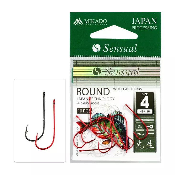 Mikado Sensual Round with Barbs Red - Kroker med øye & spade - 5900637710059 - 1