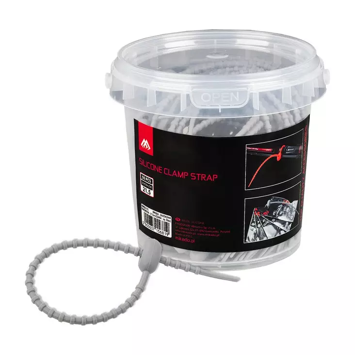 Mikado Silicone Clamp Strap 21,5cm Grey - Stangbeskyttere, stropper & deler - 5900637156819 - 1