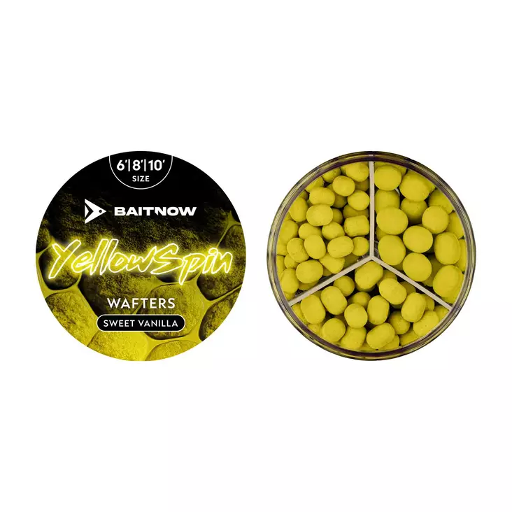 Mikado Yellow Spin Wafters 6/8/10mm - Wafters, krokpellets & miniboilies - 5900637153399 - 1