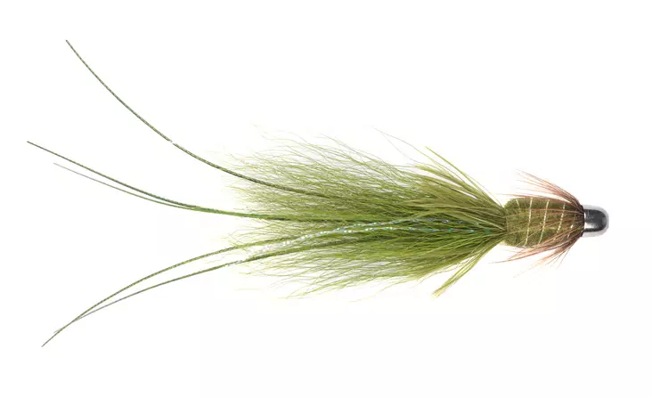 Olive Frances Conehead Tube Fly - Rørfluer - 8859202530479 - 1