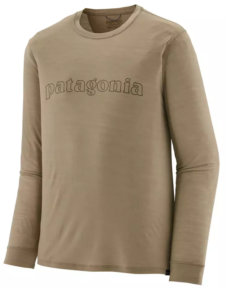 Patagonia Mens Long Sleeved Cap Cool Merino Shirt Seabird Grey - Skjorter - 196924480629 - 1