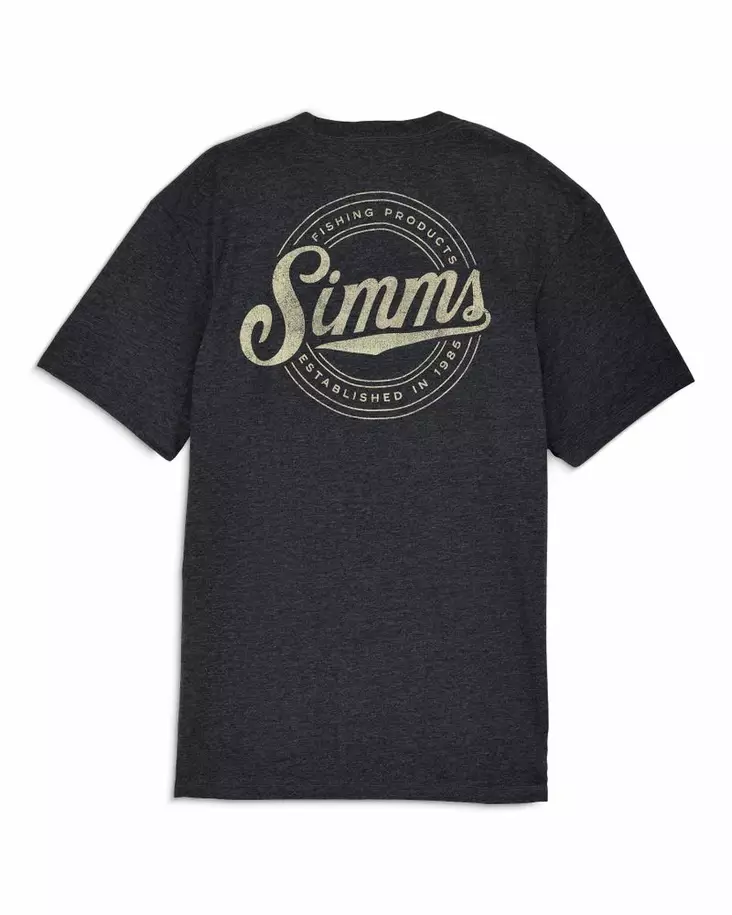 Simms Circle Lockup T-Shirt Charcoal Heather - T-skjorter herre - 694264711699 - 1
