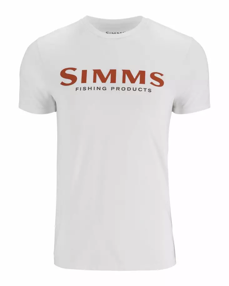 Simms Logo T-Shirt Pure White - T-skjorter herre - 694264654989 - 1