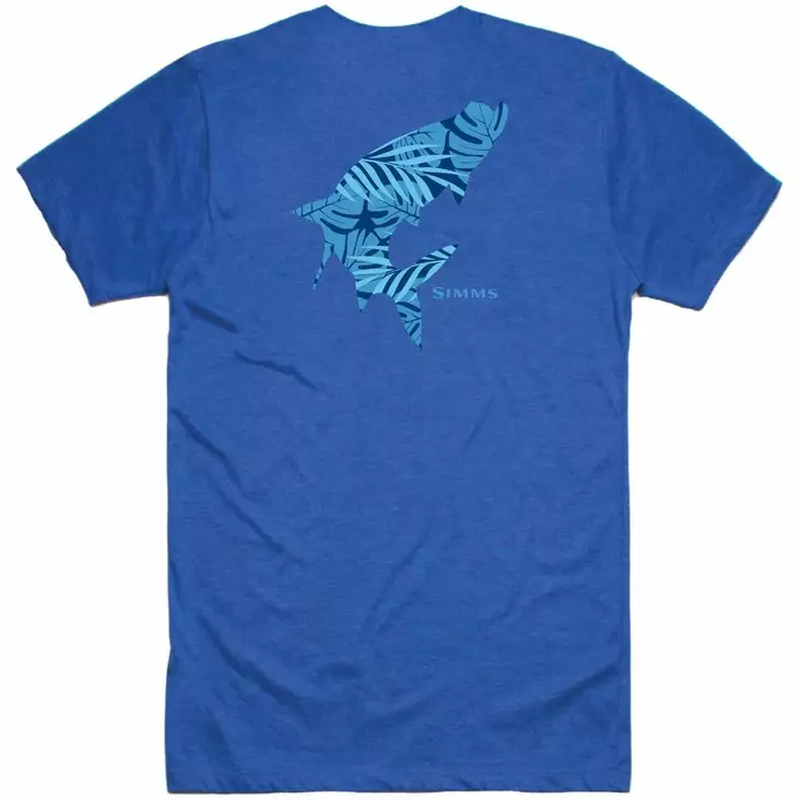 Simms Palm Tarpon Fill T-Shirt Royal Heather - T-skjorter - 694264556689 - 1