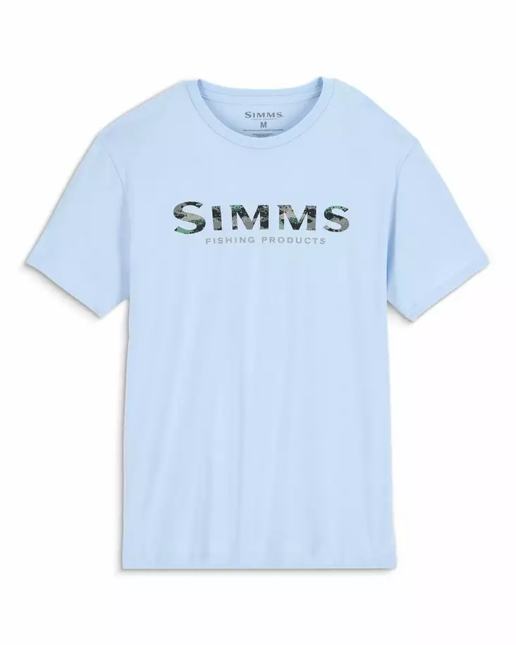 Simms Simms Shroud Fill Logo T-Shirt Sky Blue - T-skjorter herre - 694264699829 - 1