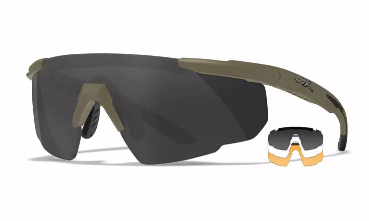 Wiley X Saber Advanced Grey & Clear & Light Rust - Matte Tan - Skyteglass - 712316063739 - 1