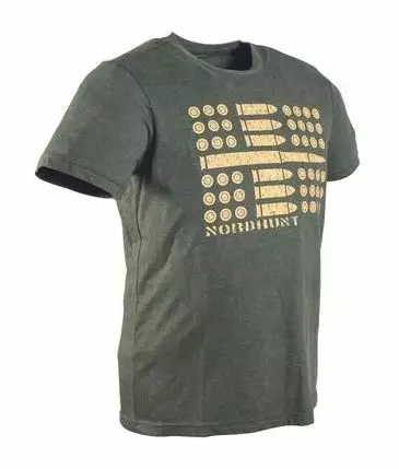 Nordhunt Ammo Flag T-Shirt Olive - Jegertrøyer - 25204-O-2XL - 2