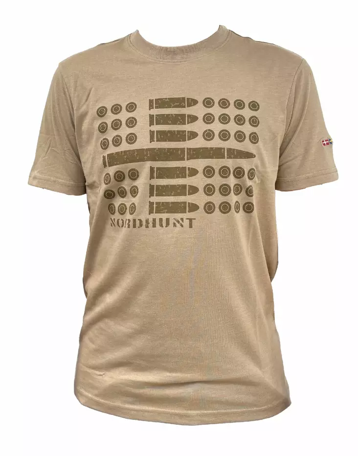 Nordhunt Ammo Flag T-Shirt Coyote - Jegertrøyer - 25204-C-2XL - 1