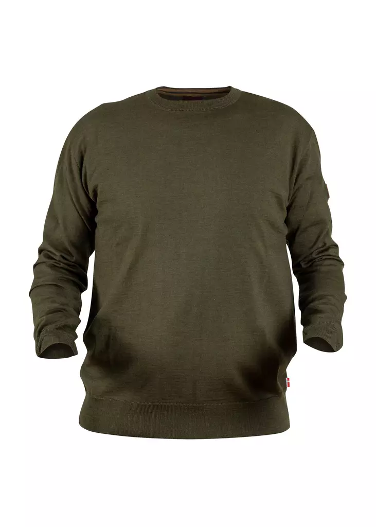 Nordhunt Asbjorn O-Neck Knit Olive Melange - Jegertrøyer - 40450-OM-XL - 1