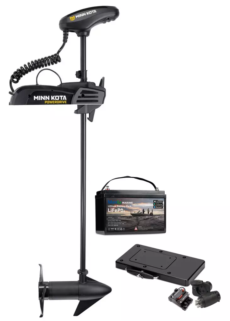 Minn Kota PowerDrive Micro 24V 70lb 54" GPS with MaxLi Marine LiFePO4 - Minn Kota elektriske motorer - 2011202410M - 1