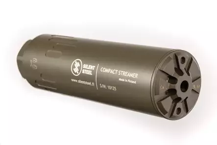 Silent Steel Compact Flow Streamer 5,56 Magpul OD Green - Lyddempere for AR-15 - CST556ODG-SS - 2