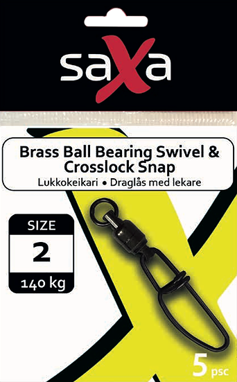 Saxa Brass Ball Bearing Swivel & Crosslo - Lås og svivel - BrassBallBearingSw - 1